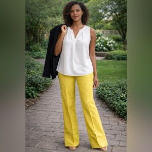 Talbots 100% Linen Green Pants Women’s Size 10 Lightweight Tailored